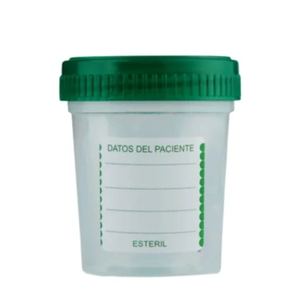 FRASCO DE MUESTRA T/VERDE ESTERIL