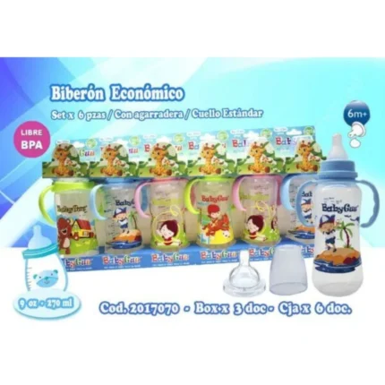 SET DE BIBERON 09onz x 6 piezas